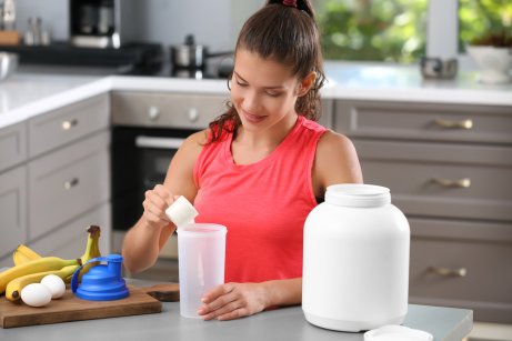 Batidas de proteína em pó