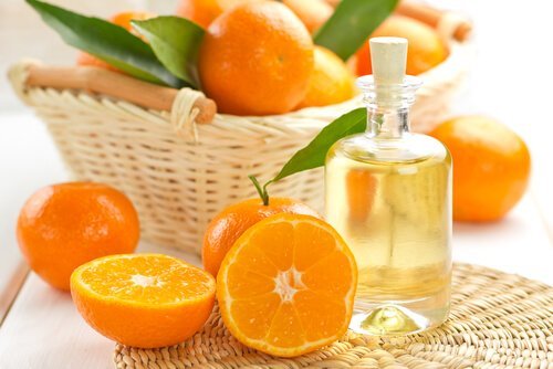 Protetor de óleo de jojoba e tangerina para proteger o cabelo