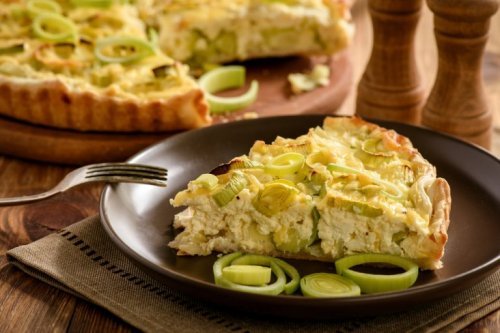 Quiche de alho-poró
