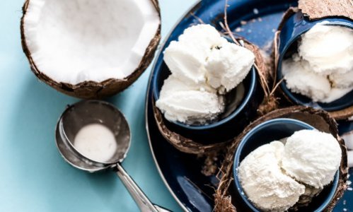 Como preparar um sorvete de coco sem laticínios