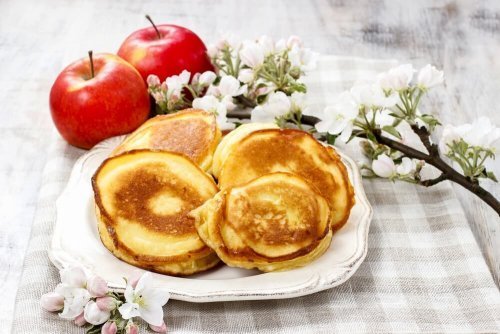 Panquecas de castanhas e maçã