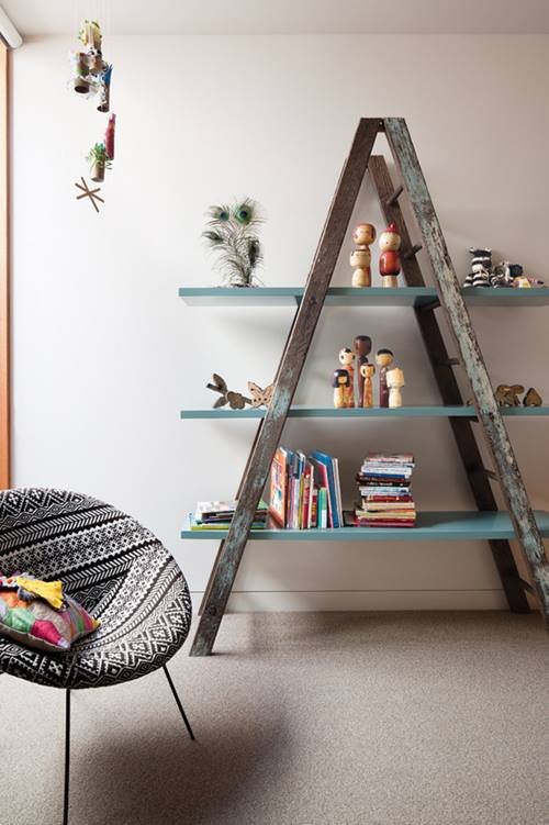 Recicle uma escada velha em escadas decorativas