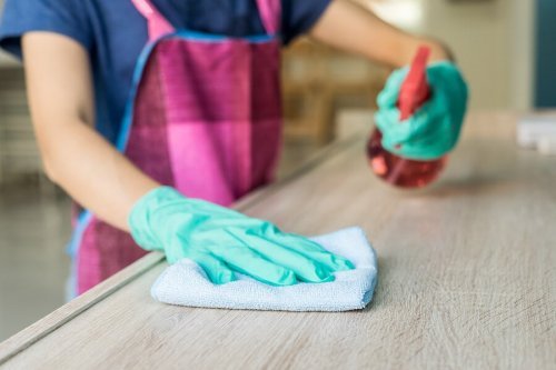 Limpeza de móveis com produtos sem amônia