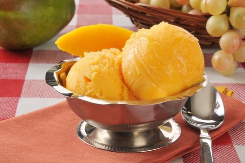 Sorvete sem leite para sobremesa sem lactose
