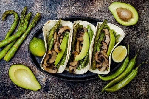 Tacos veganos com recheio