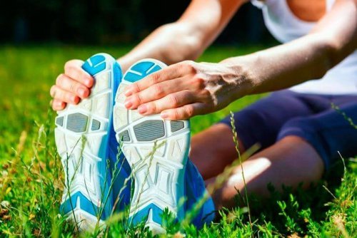 Alongamento no chão