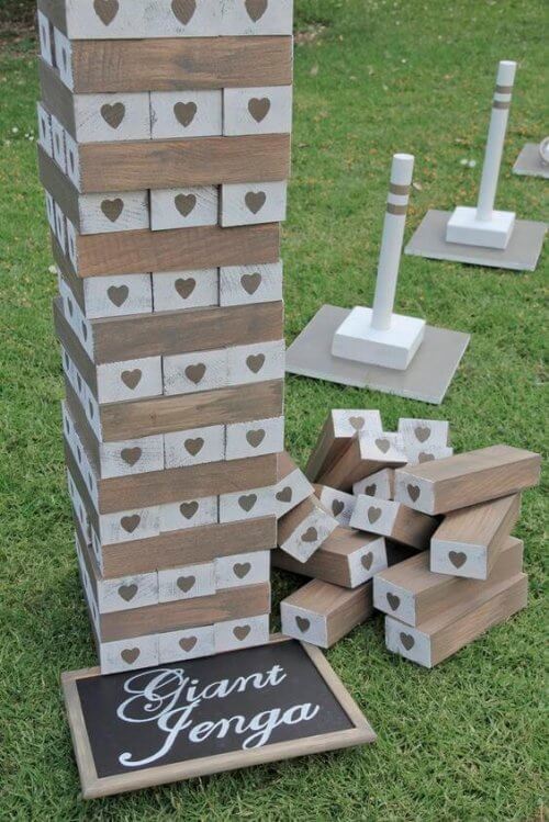 Jenga para os convidados