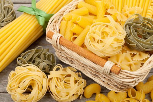 Macarrão integral com legumes