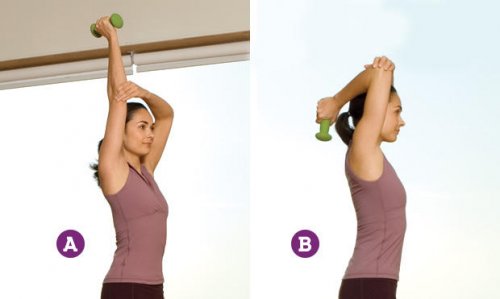 Extensão do tríceps para braços mais tonificados