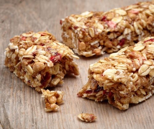 Barras de cereais veganas