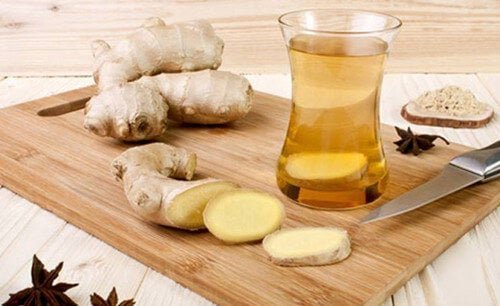 Bebida de gengibre para a congestão nasal