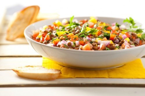 Salada de lentilhas