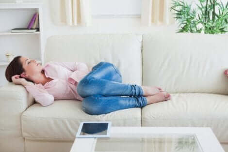 Mulher descansando