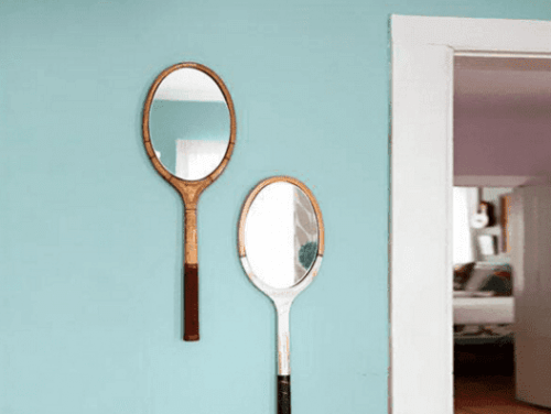Decoração com raquetes recicladas