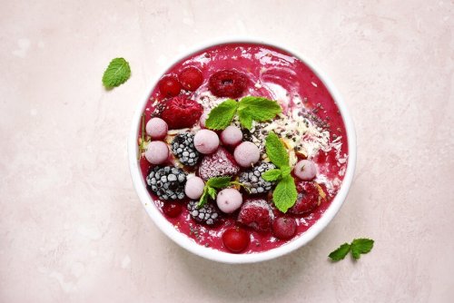 Vitamina antioxidante de mirtilo e cereja