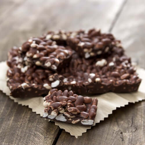 Barra de cereal com chocolate
