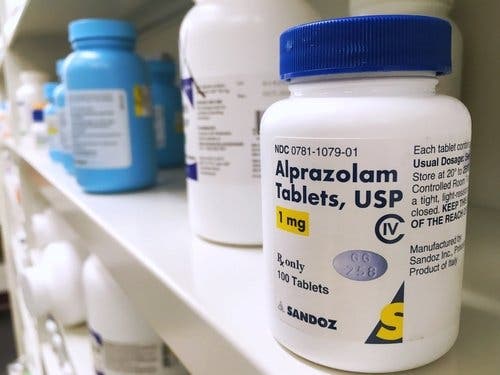 Frasco de alprazolam