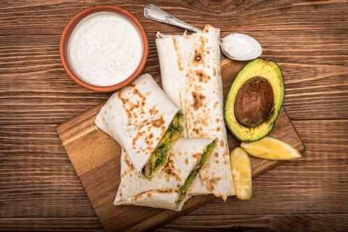 Burrito com abacate