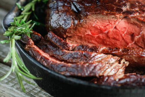 Carne de porco feita no forno