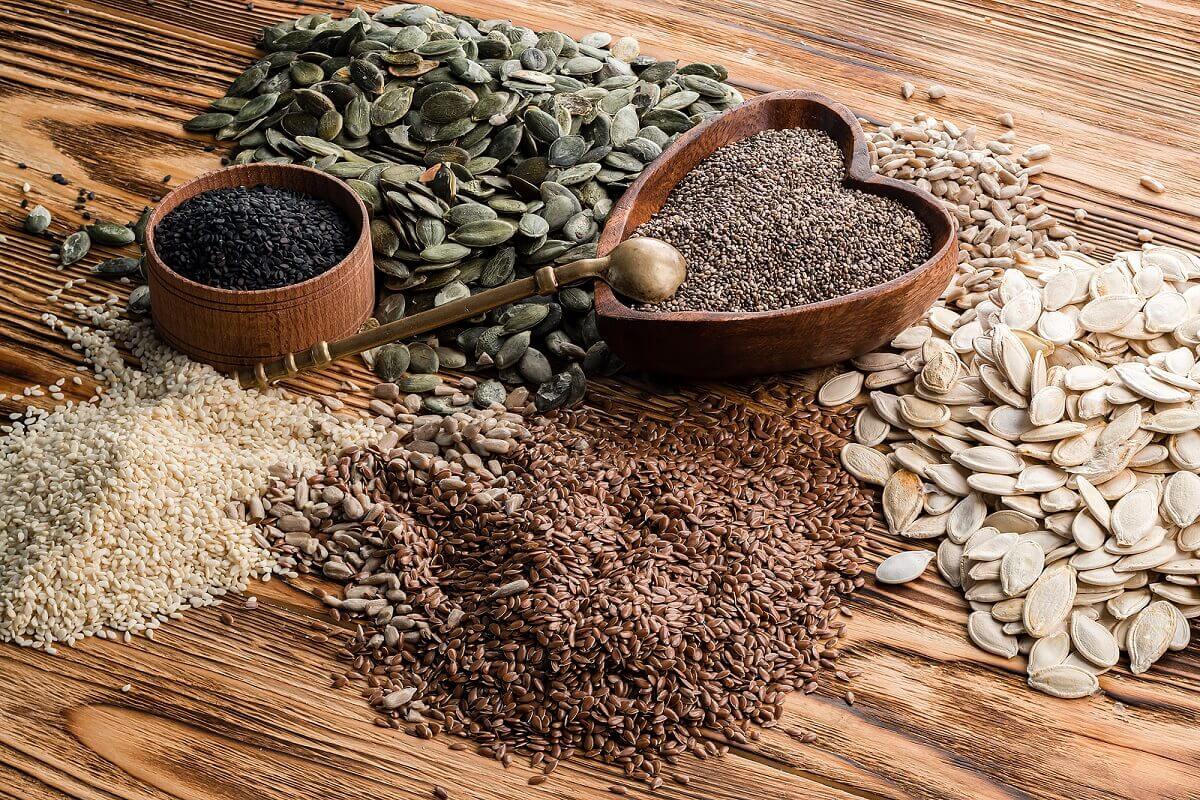 Vários tipos de sementes