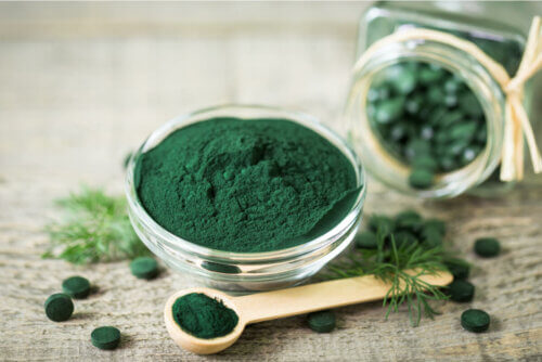 Espirulina em pó