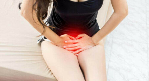 Mulher com infecção vaginal