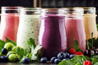 Quais são os benefícios das vitaminas de frutas e iogurte?