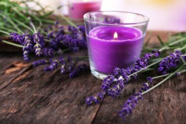 Como fazer um porta-vela decorativo com flores de lavanda