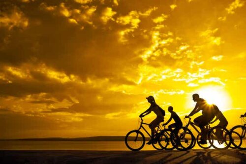 Ciclismo na praia