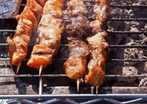 Receita de espetos de frango