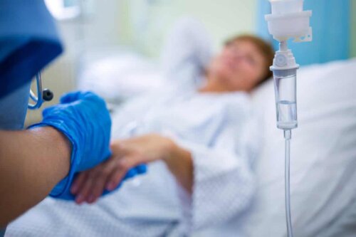 Mulher hospitalizada