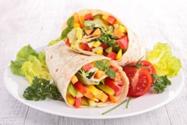 4 wraps vegetarianos deliciosos