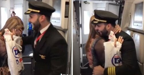 Mãe fica emocionada ao saber que seu filho era o piloto do avião em que ela viajava