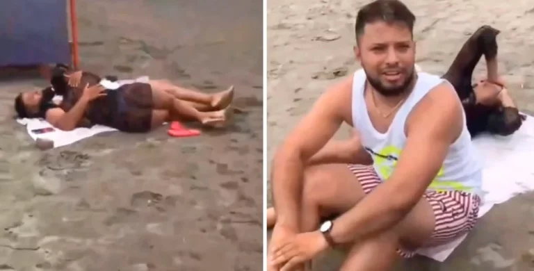 Esposa encontra marido na praia com a secretária: "que legal o seu trabalho"