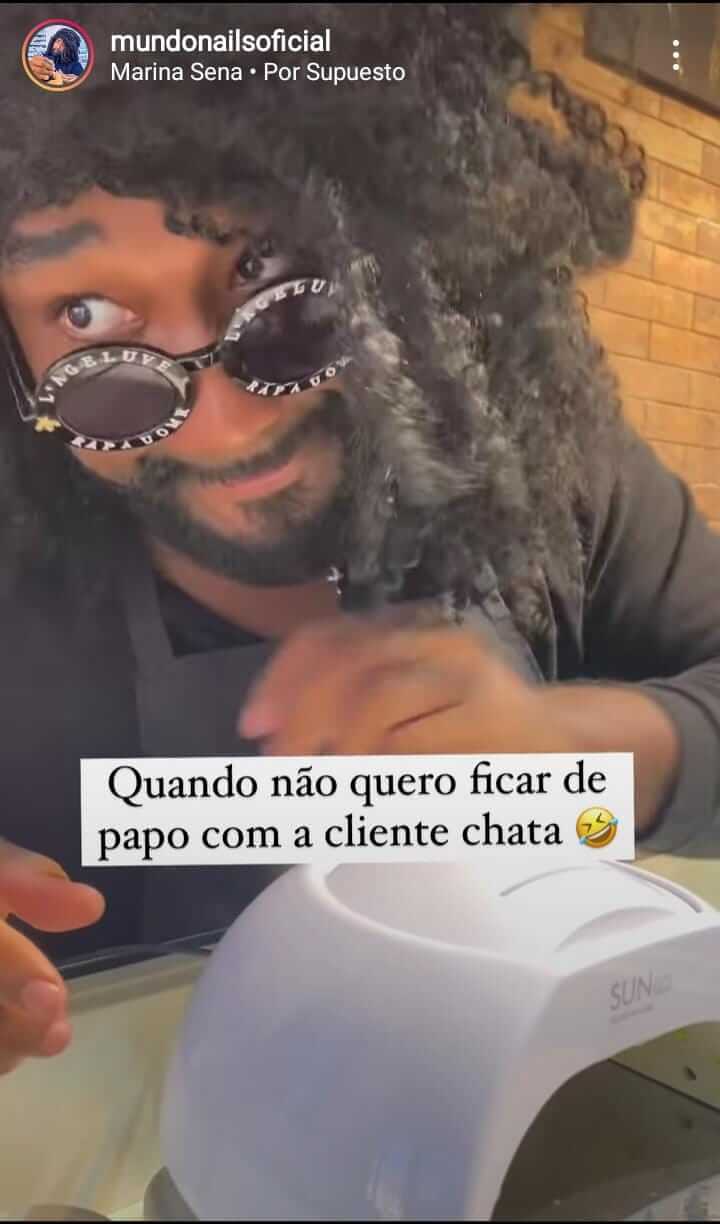 Instagram de Thomaz, ex-boxeador e designer de unhas