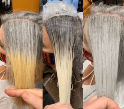 Cabeleireiro faz sucesso na internet “descolorindo” cabelos tingidos para transformá-los em fios grisalhos maravilhosos