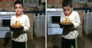 Menino surpreende os convidados e a internet com pedido de aniversário: “Quero que todo mundo aqui seja feliz!”