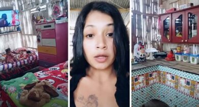 “Pobre e organizada”: jovem mãe dá lição ao mostrar casa humilde em que vive com as filhas