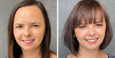 Cabeleireira mostra como um simples corte de cabelo pode fazer toda a diferença no visual