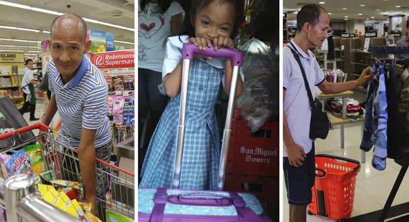 Pai solteiro gasta do pouco dinheiro que tem levando as filhas para comer