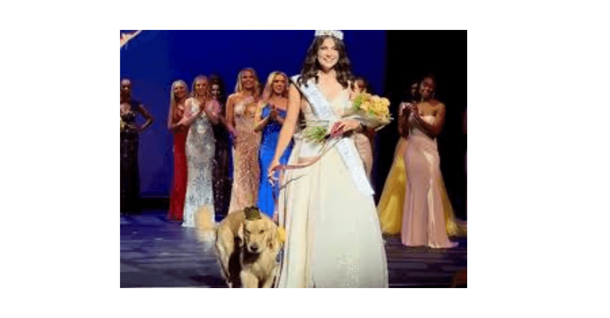 Jovem com epilepsia e autismo vence concurso e se torna miss ao lado de seu cachorro