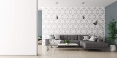 Como integrar o papel de parede geométrico na decoração da sua casa