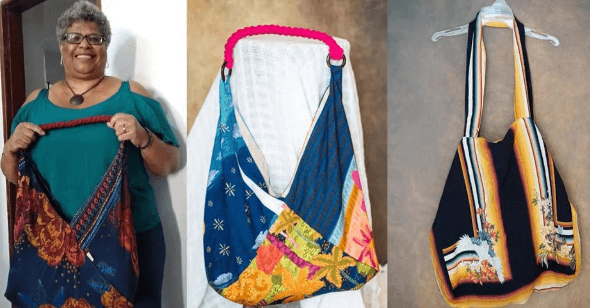 Uma bela história de superação: Mulher começa a empreender após demissão e fatura 30 mil com bolsas recicladas