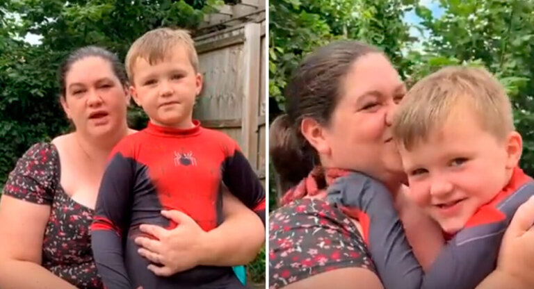 Garoto de 5 anos ajuda a salvar a mãe que caiu no rio