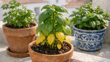 Folhas amarelas nas ervas aromáticas? 5 sinais para corrigir sem trocar de vaso