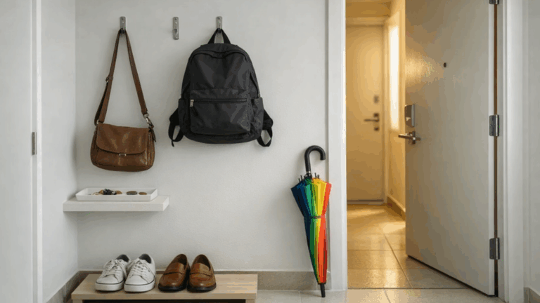 4 ajustes para a entrada da casa não virar depósito de bolsas e sapatos