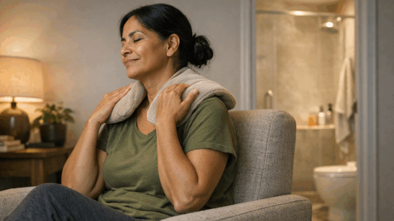 Bolsa morna ou banho quente: o que ajuda mais quando o corpo chega tenso ao fim do dia