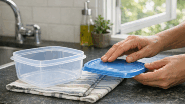 O erro de guardar pote já com cheiro de comida e espalhar o problema no armário