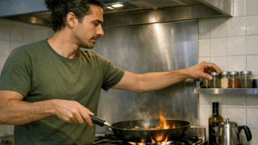 O erro de guardar os temperos longe do fogão e cozinhar sempre quebrando o ritmo