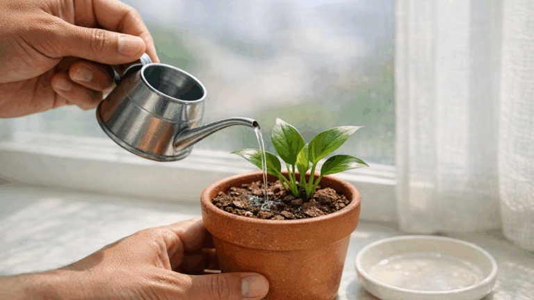 Como regar vasos pequenos sem encharcar a terra toda vez que o calor aperta